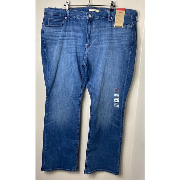 LEVI'S JEANS 24 W PLUS CLASSIC BOOTCUT BLUE DENIM LAPIS SIGHTS - Picture 1 of 12